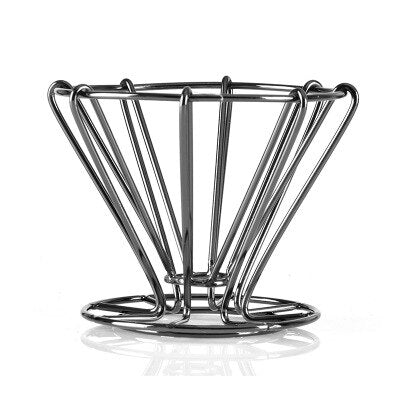 Rose Gold V60 1-4 Cups Coffee Filter Holder Metal Copper Brew Drip Silver Coffee Filters Accessories