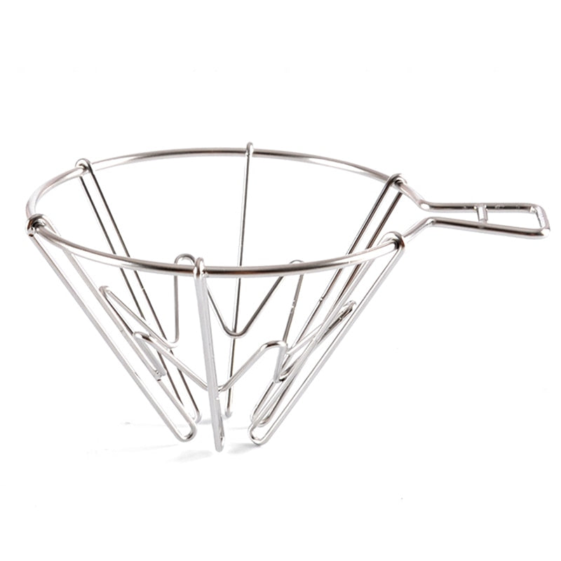 Rose Gold V60 1-4 Cups Coffee Filter Holder Metal Copper Brew Drip Silver Coffee Filters Accessories