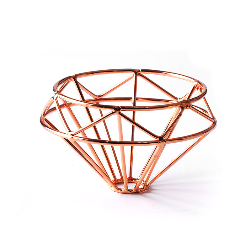 Rose Gold V60 1-4 Cups Coffee Filter Holder Metal Copper Brew Drip Silver Coffee Filters Accessories