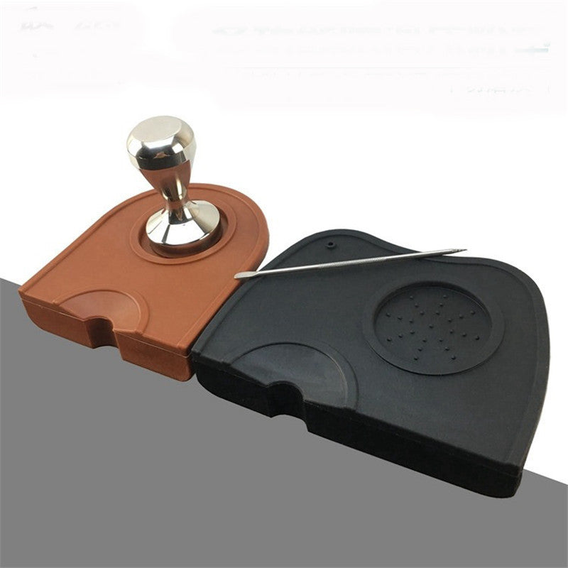 S/M Size Silicone Coffee Tamper Mat Holder Espresso Maker Support Base Non-Slip Flexible Corner