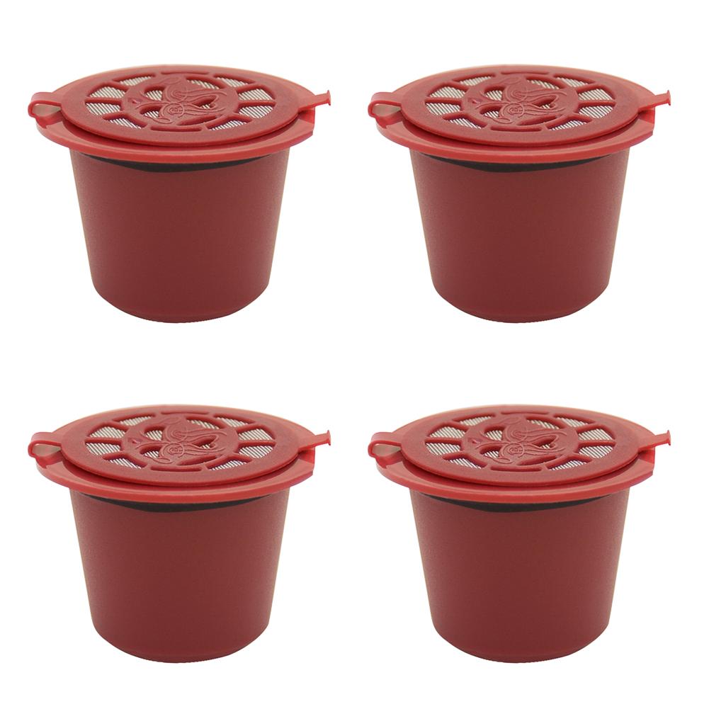 1/3/4PCS Nespresso Refillable Coffee Capsule Cup Reusable Coffee Capsule Spoon Brush Coffee Filters