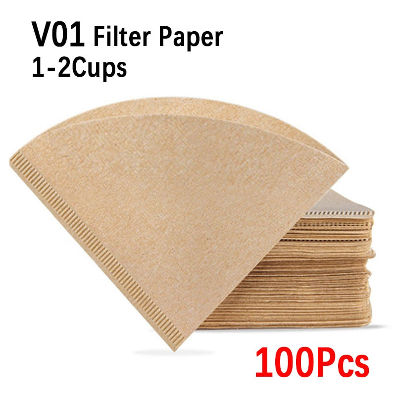 V60 Filter Paper V01 V02 V Shape Drip Coffee Paper Filter 101 102 Pour Over Coffee Filter