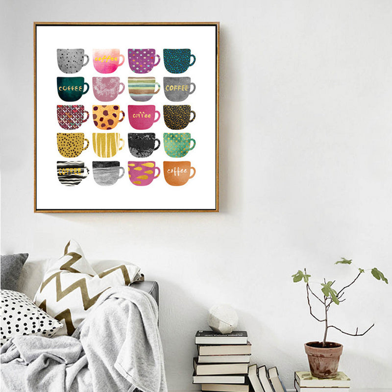 SURE LIFE Beautiful Different Coffee Cups Canvas Wall Art Painting Nordic Poster and Print Pictures