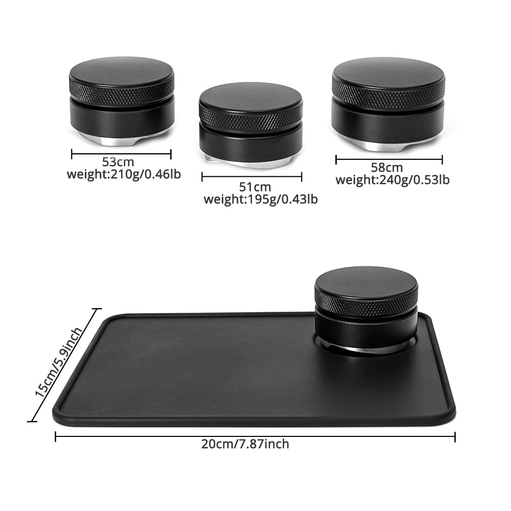 Espresso Distribution Tool/Leveler, 3 Angled Slopes Adjustable Palm Tamper Fits 51/53/58mm