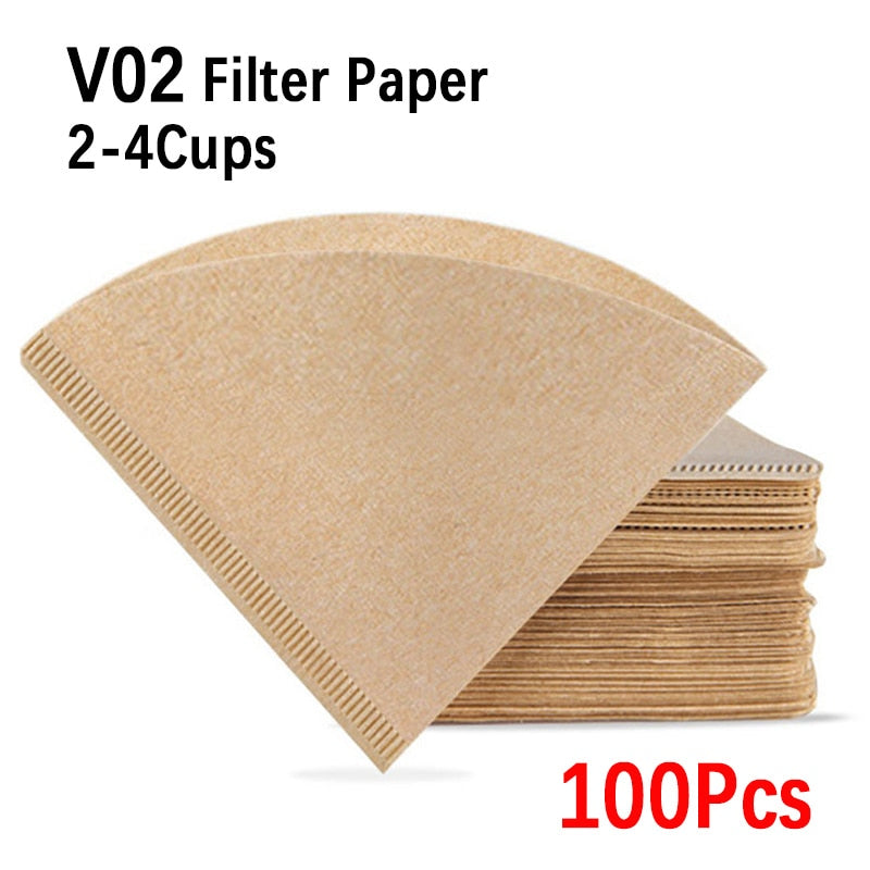 V60 Filter Paper V01 V02 V Shape Drip Coffee Paper Filter 101 102 Pour Over Coffee Filter