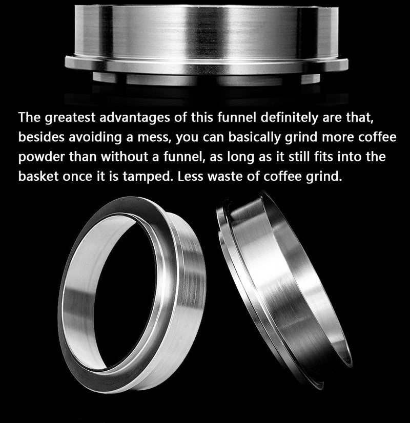 51/53/57.5/58/58.35mm Stainless Steel Intelligent Dosing Ring Brewing Bowl Coffee Powder Barista