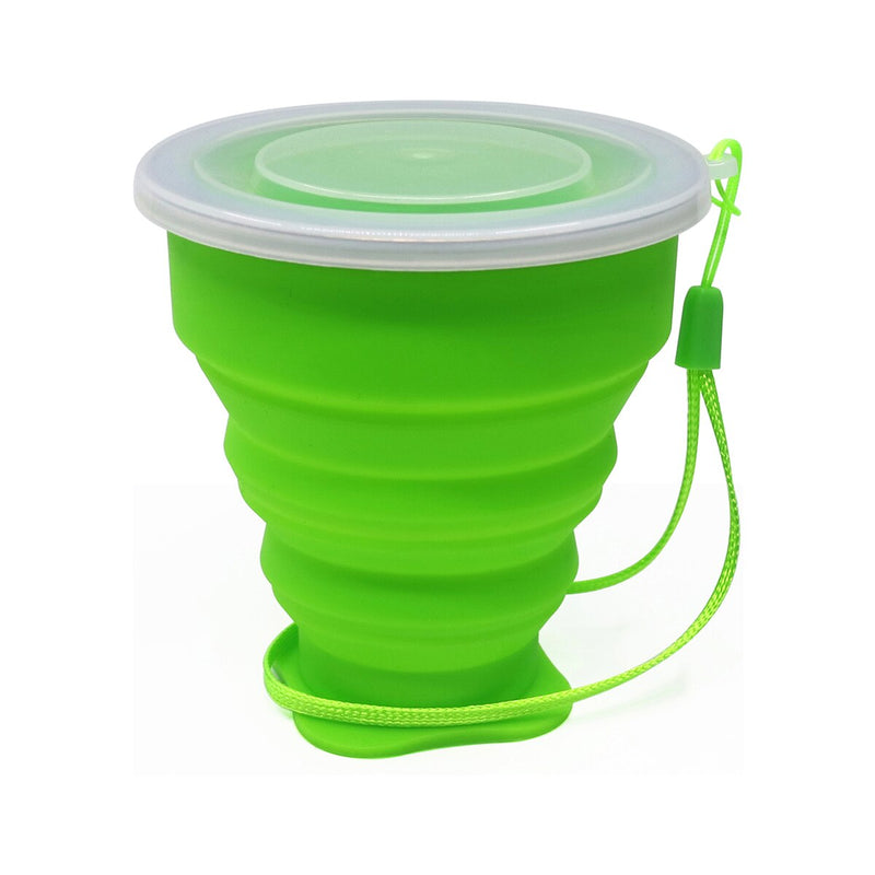 Small Mini Telescopic Portable Silicone Folding Cup With Dstproof Cover Outdoor Coffee Cups Children