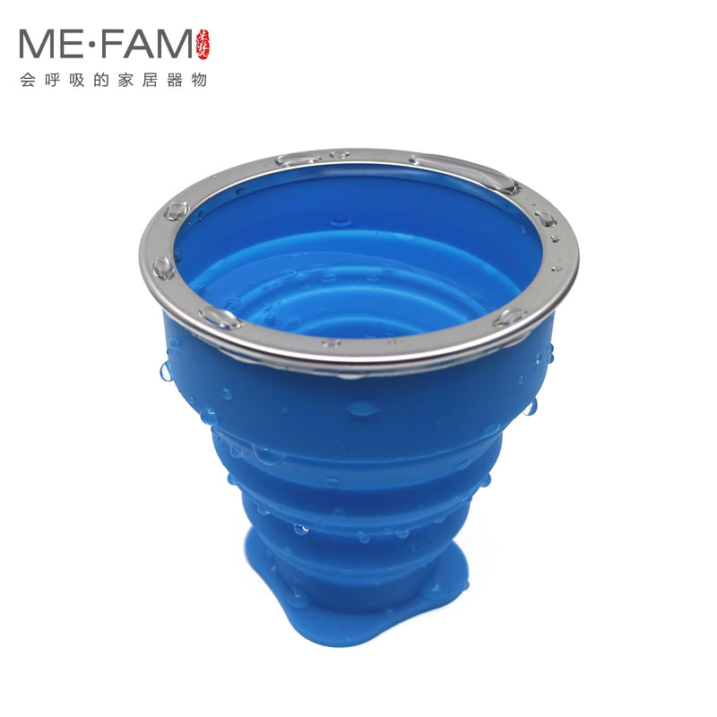 Small Mini Telescopic Portable Silicone Folding Cup With Dstproof Cover Outdoor Coffee Cups Children