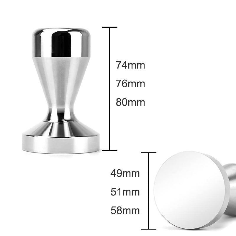 Solid Stainless Steel 49mm 51mm 58mm Coffee Tamper Flat Base Coffee Hammer