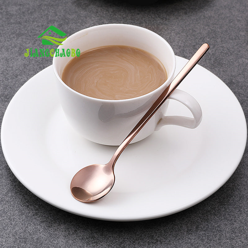 Stainless Steel Long Handle Stirring Spoon Small Spoon Seasoning Coffee Spoon Long Creative Ice