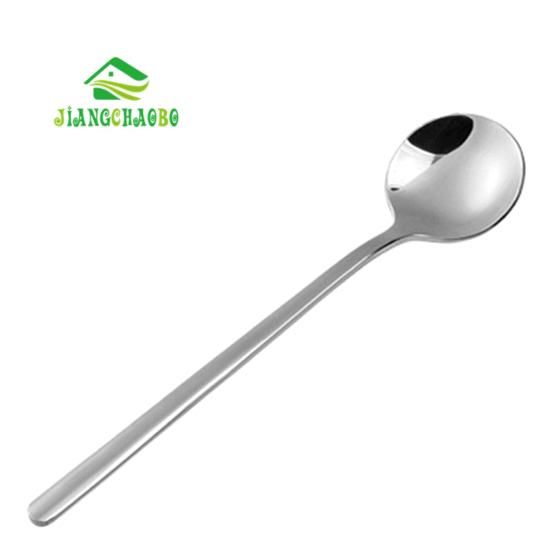 Stainless Steel Long Handle Stirring Spoon Small Spoon Seasoning Coffee Spoon Long Creative Ice