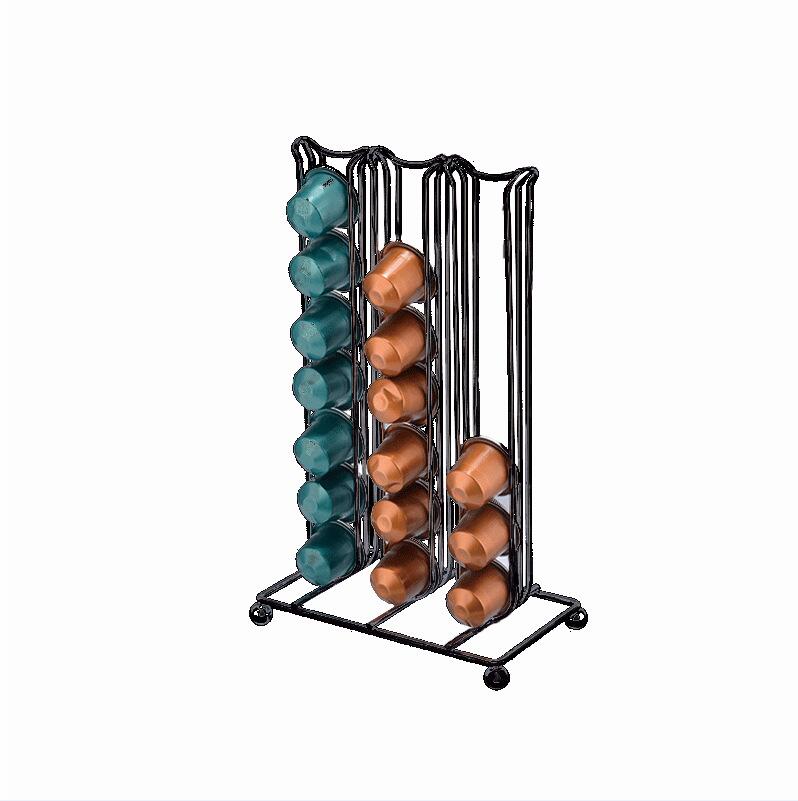 Stainless Steel Metal Nespresso Capsule Coffee Pod Holder Tower Stand Display Rack Storage Capsule