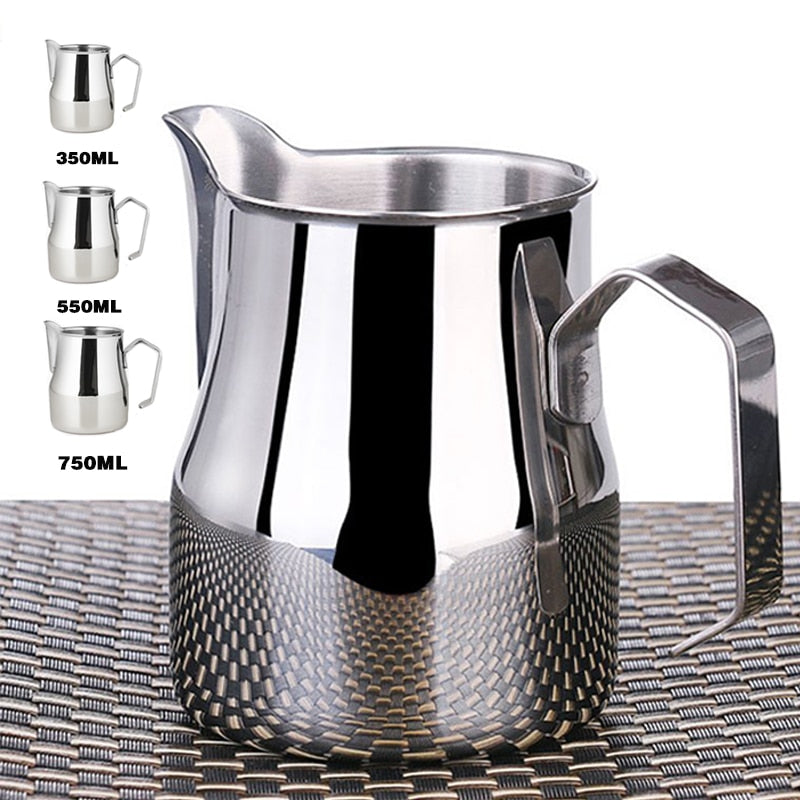 Stainless Steel Milk Frothing Jug Coffee Italian Latte Art Jug Milk Pitcher Frother Cup 350/550/750Ml