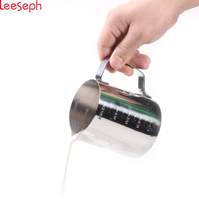 Stainless Steel Milk Frothing Pitcher - Measurement Markings 550ml - for Espresso Machine, Coffee