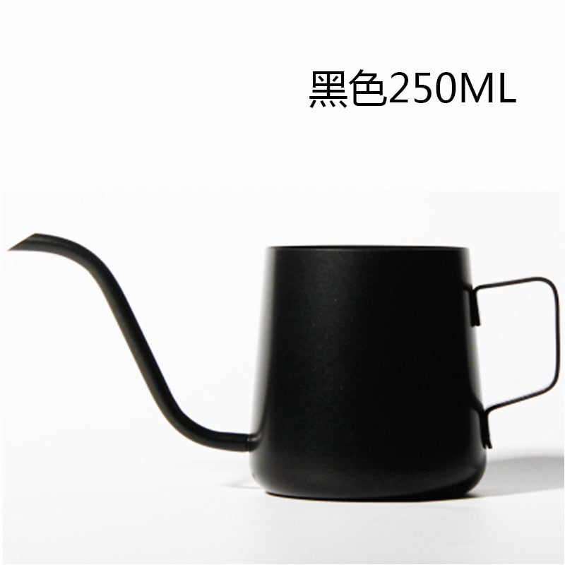 Stainless Steel Thickened Thin Mouth Pots Drip Coffee Pot Gooseneck Spout Long Mouth Coffee Kettle