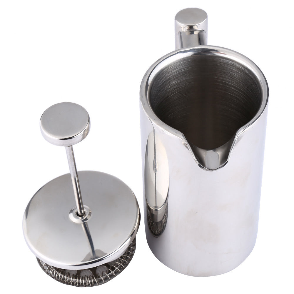 Stainless steel 304 Double Wall   Coffee Maker French Press Tea Pot With Filter 1000ml large