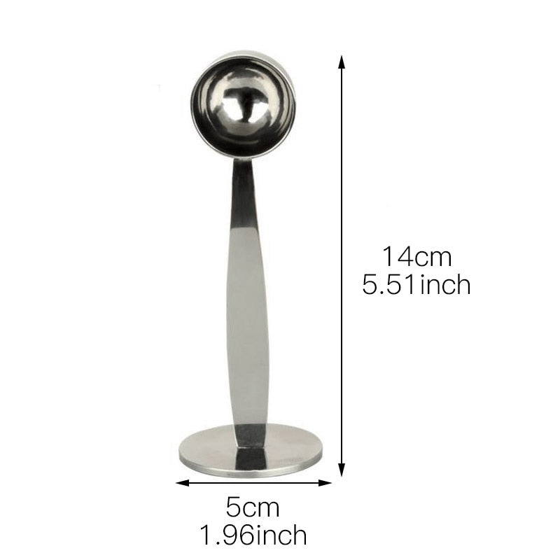 Stand Coffee Measure Tamper Spoon 304 Stainless Steel Coffee & Tea Tools Measuring Tamping Scoop