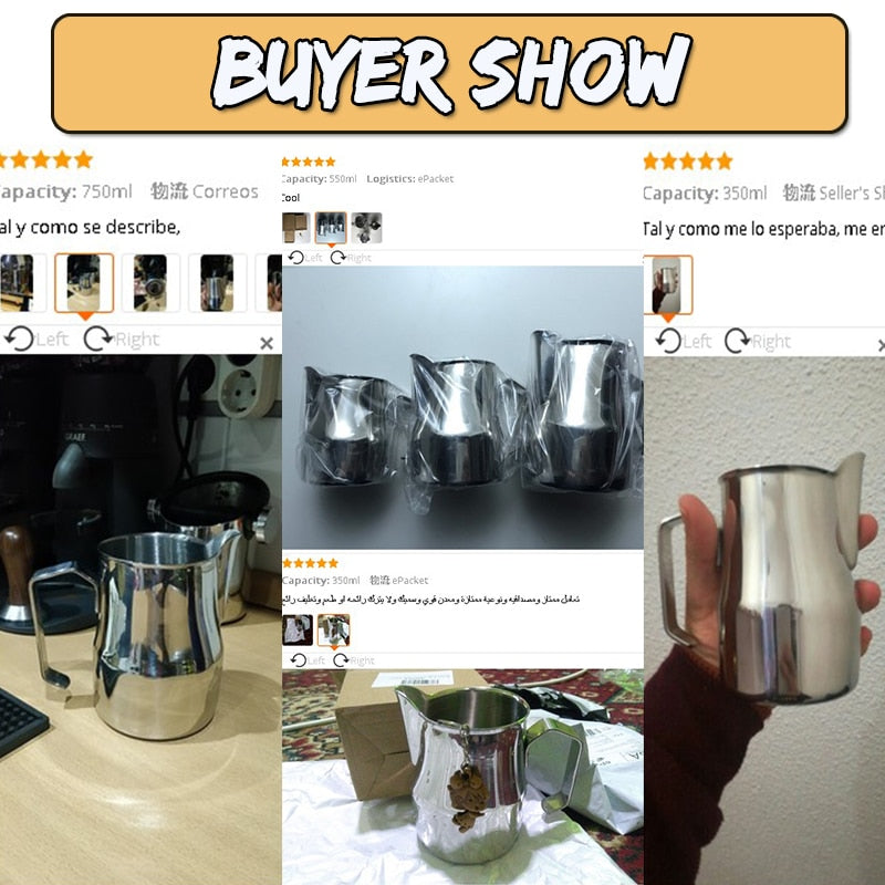 Thick Stainless Steel Milk Jug Espresso cups Art Cup Tool Barista Craft Coffee Moka Cappuccino Latte