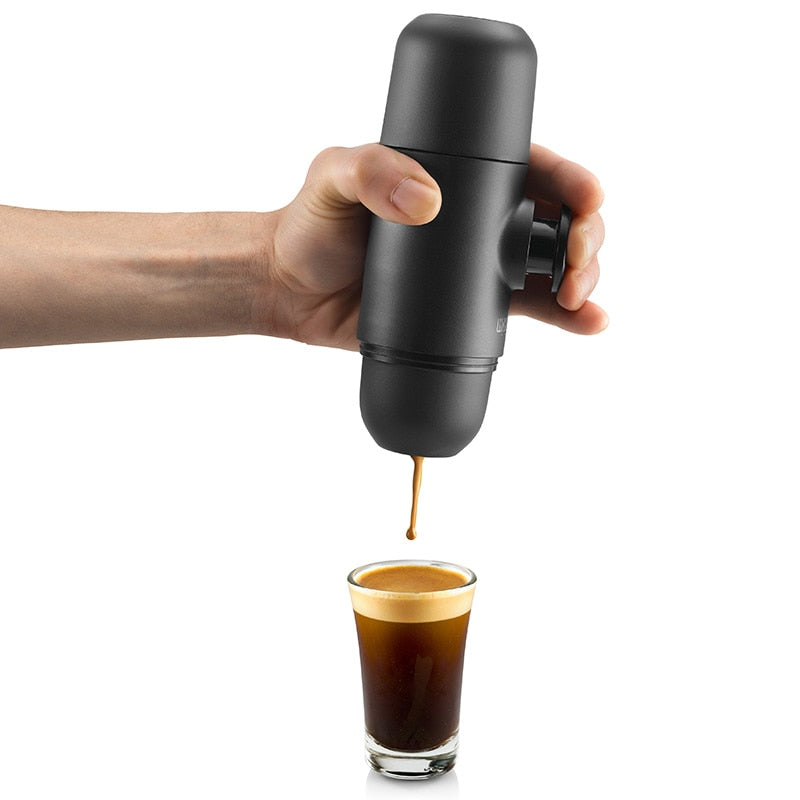 Wacaco Minipresso GR, Portable Espresso Coffee Machine, Compatible Ground Coffee, Small/Mini
