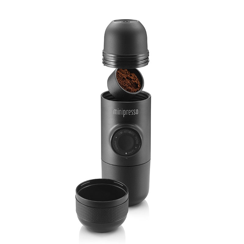 Wacaco Minipresso GR, Portable Espresso Coffee Machine, Compatible Ground Coffee, Small/Mini