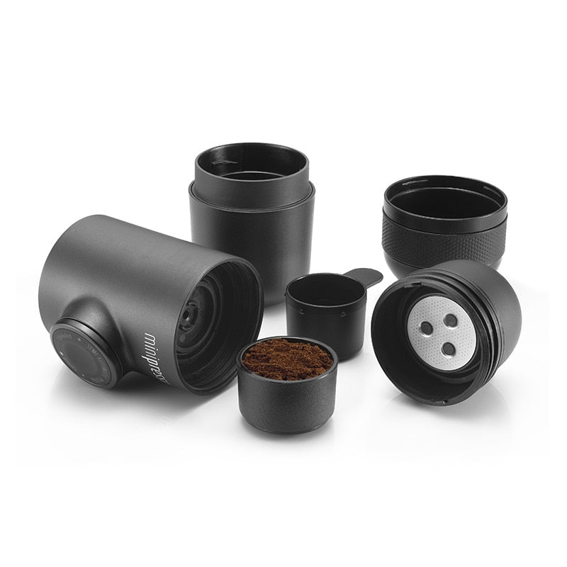 Wacaco Minipresso GR, Portable Espresso Coffee Machine, Compatible Ground Coffee, Small/Mini