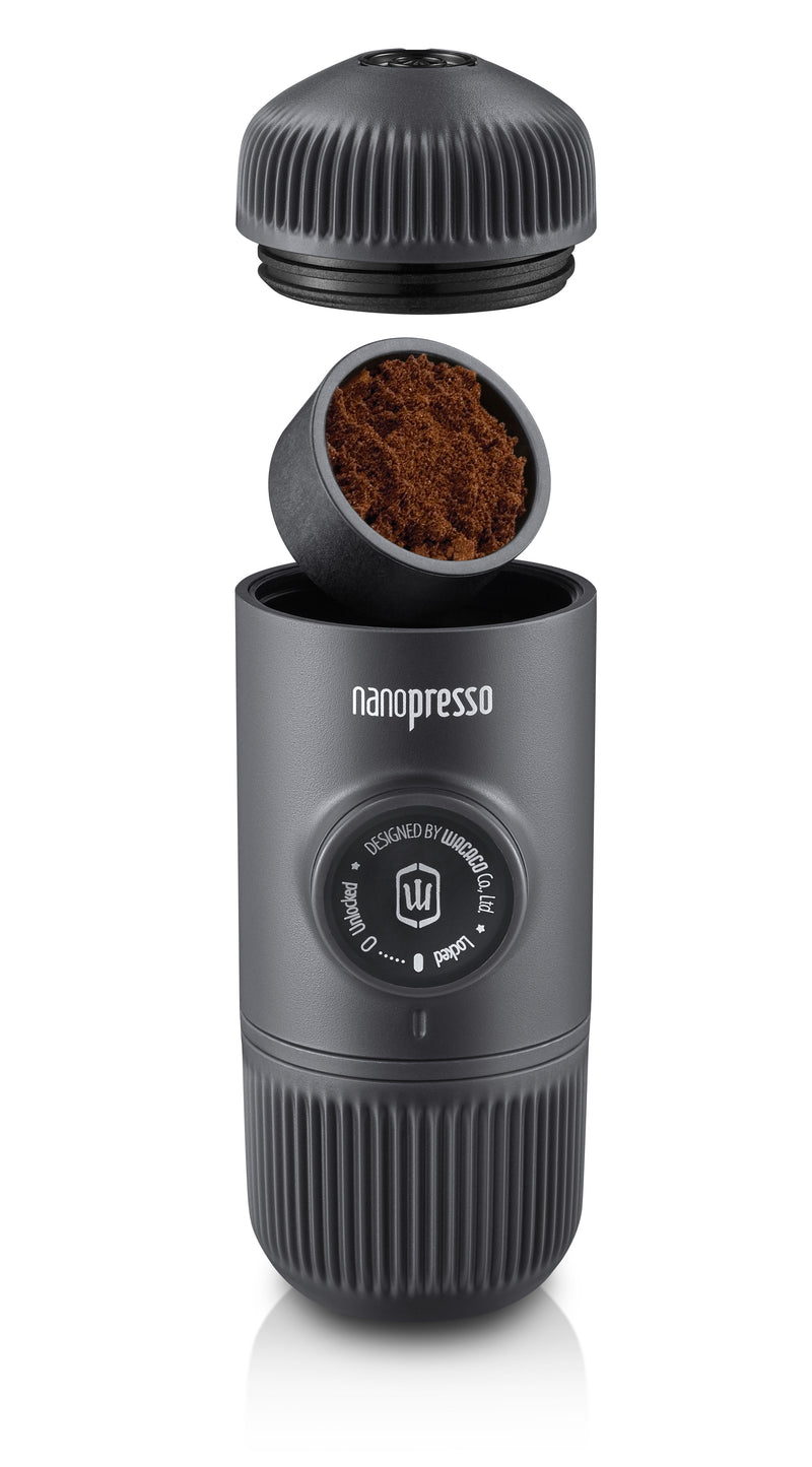 Wacaco Nanopresso Portable Espresso Machine, Upgrade Version of Minipresso, 18 Bar Travel Coffee Maker