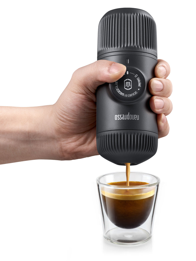 Wacaco Nanopresso Portable Espresso Machine, Upgrade Version of Minipresso, 18 Bar Travel Coffee Maker