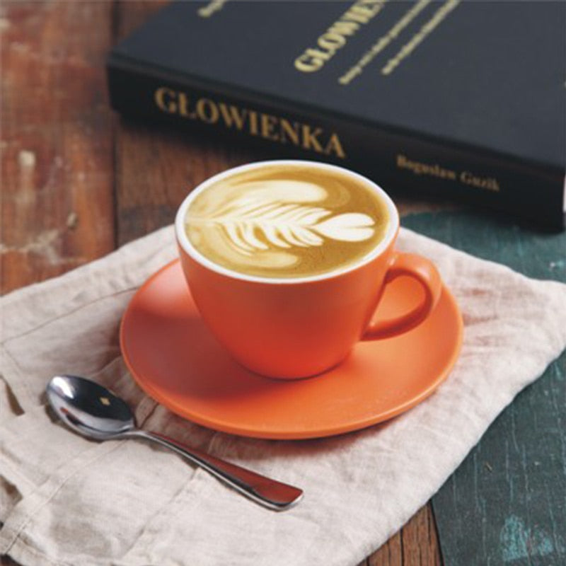 Wourmth 200ML European Style Bone China Coffee Cup and Saucer Set Creative  Ceramic Tea Cup