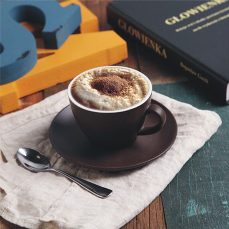 Wourmth 200ML European Style Bone China Coffee Cup and Saucer Set Creative  Ceramic Tea Cup