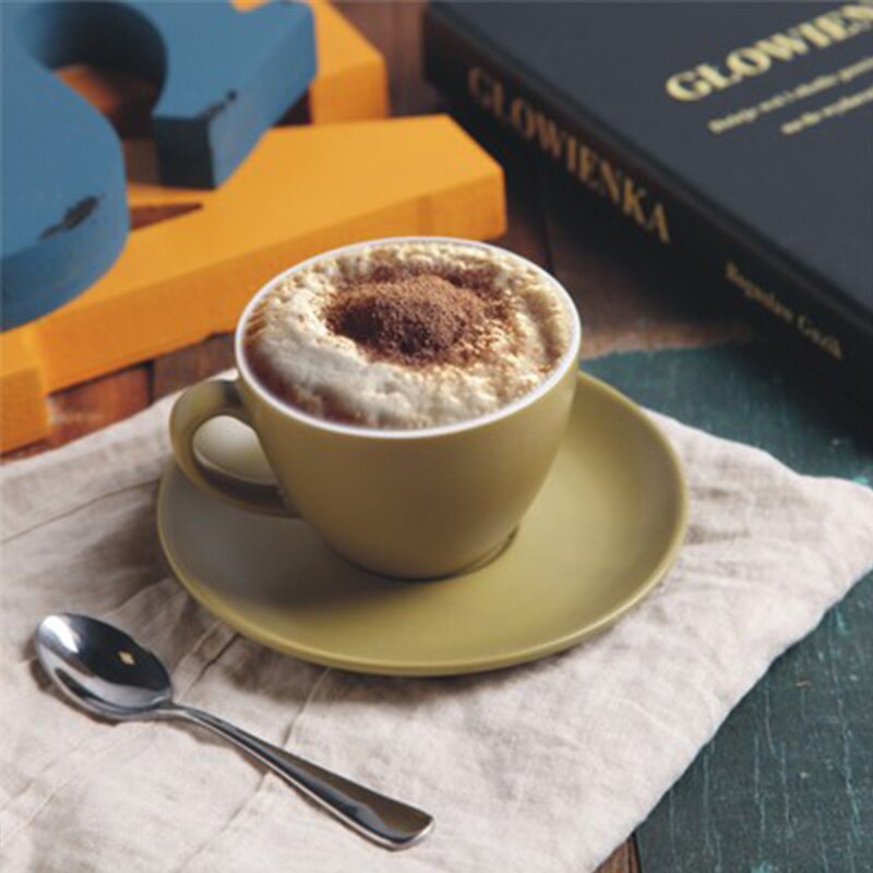 Wourmth 200ML European Style Bone China Coffee Cup and Saucer Set Creative  Ceramic Tea Cup