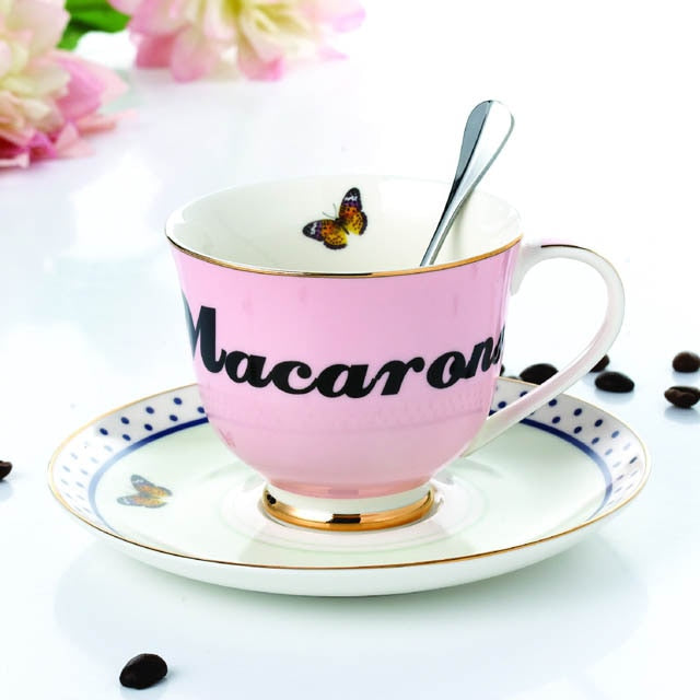 YeFine Ceramic Tea Cup And Saucer Set Designer Bone China Coffee Cup Porcelain Afternoon Black Tea