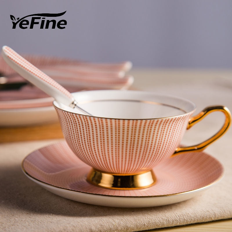 YeFine Ceramics European Royal Bone China Coffee And Tea Cup Coffee Cups And Saucers Drinkware Cup