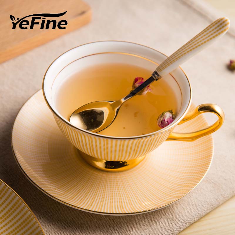 YeFine Ceramics European Royal Bone China Coffee And Tea Cup Coffee Cups And Saucers Drinkware Cup