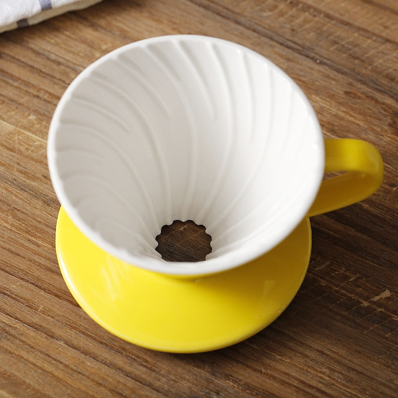 colorful Coffee Maker V60-01 screw thread inside Ceramic Coffee Dripper Coffee Brewer drip cup