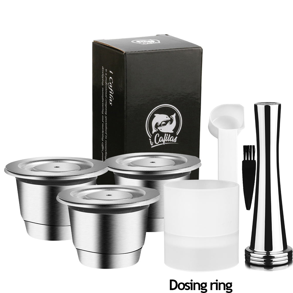 iCafilas Krups Inissia Reusable Coffee Capsule For Nespresso De’Longhi Stainless Steel Espresso Pod