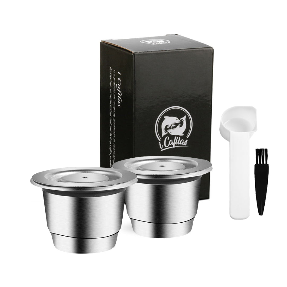iCafilas Krups Inissia Reusable Coffee Capsule For Nespresso De’Longhi Stainless Steel Espresso Pod