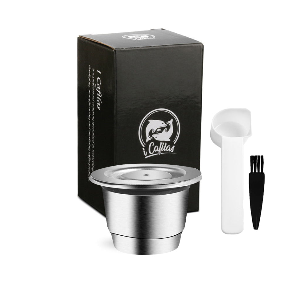 iCafilas Krups Inissia Reusable Coffee Capsule For Nespresso De’Longhi Stainless Steel Espresso Pod