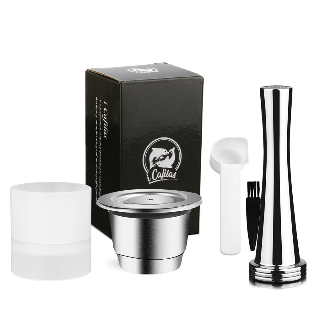 iCafilas Krups Inissia Reusable Coffee Capsule For Nespresso De’Longhi Stainless Steel Espresso Pod