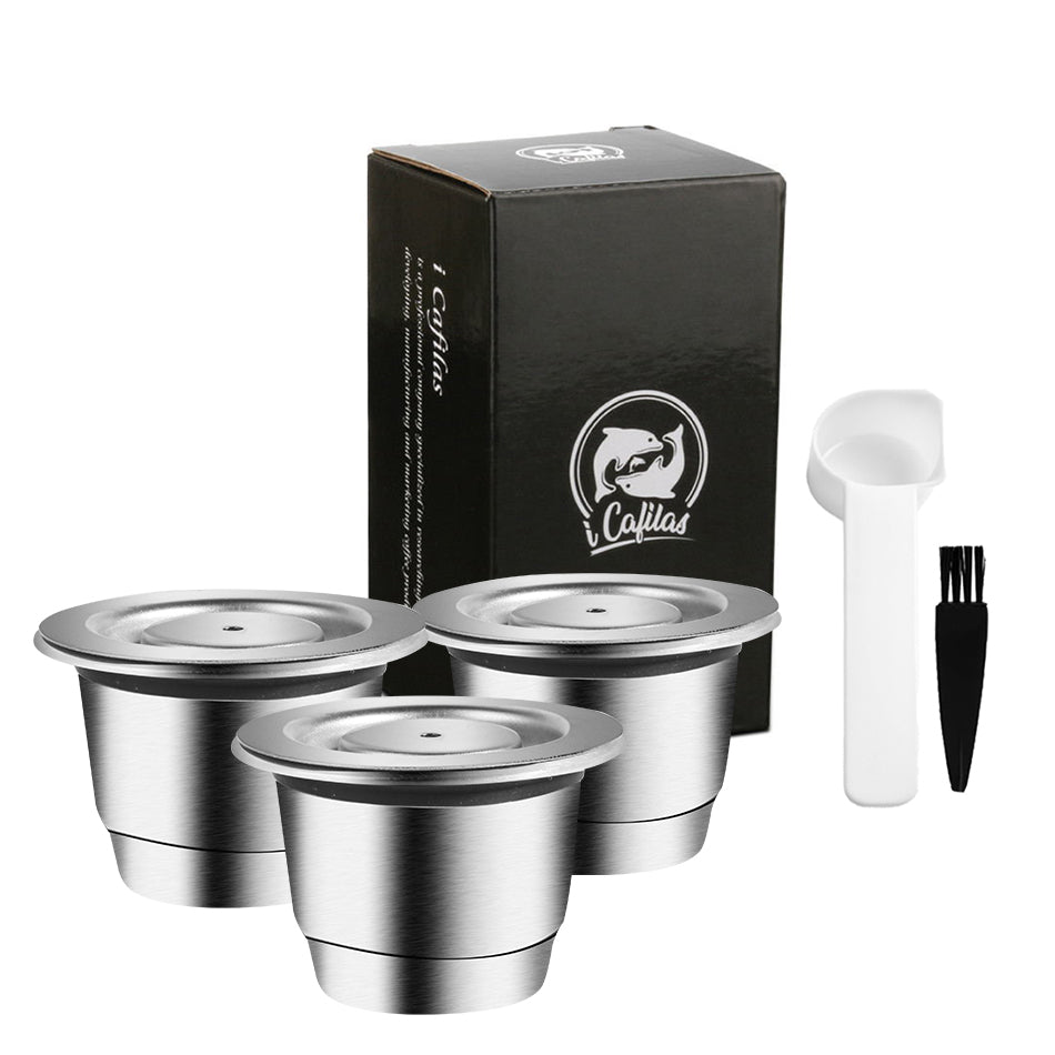 iCafilas Krups Inissia Reusable Coffee Capsule For Nespresso De’Longhi Stainless Steel Espresso Pod