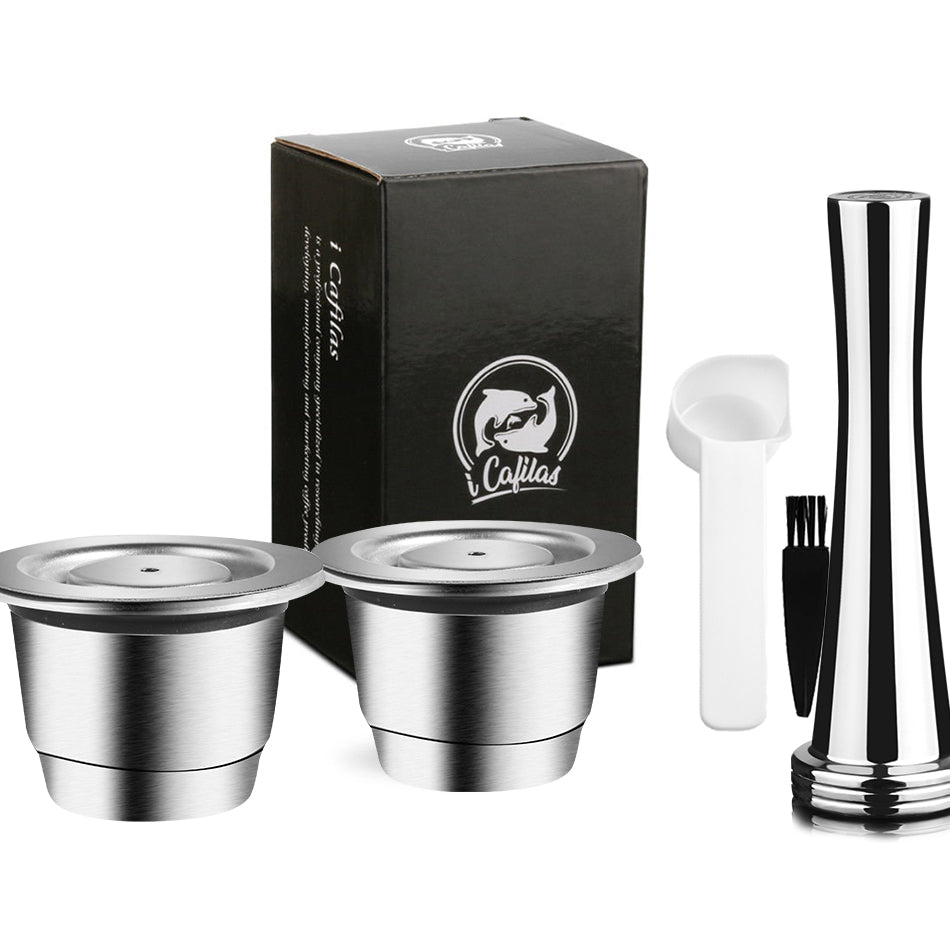 iCafilas Krups Inissia Reusable Coffee Capsule For Nespresso De’Longhi Stainless Steel Espresso Pod