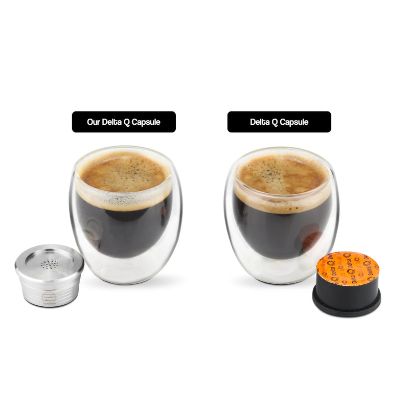 iCafilas Stainless steel Refillable Coffee Capsule Filters Cup For Delta Q Pod Stainless Steel