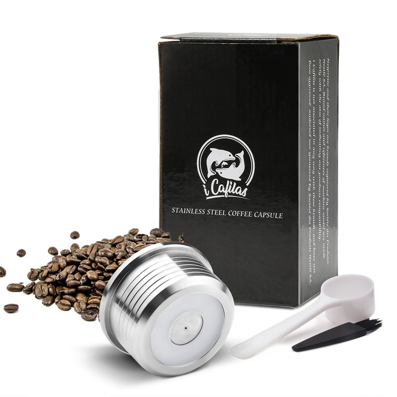 iCafilas Stainless steel Refillable Coffee Capsule Filters Cup For Delta Q Pod Stainless Steel